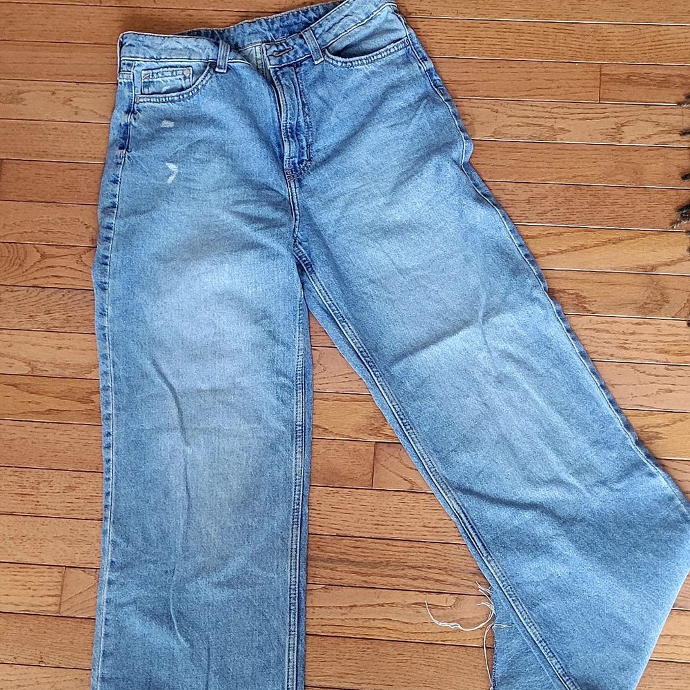 H and M wide leg jeans